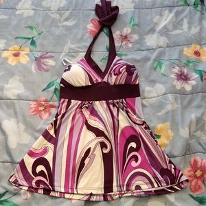 Patterned Halter with Removable Pads